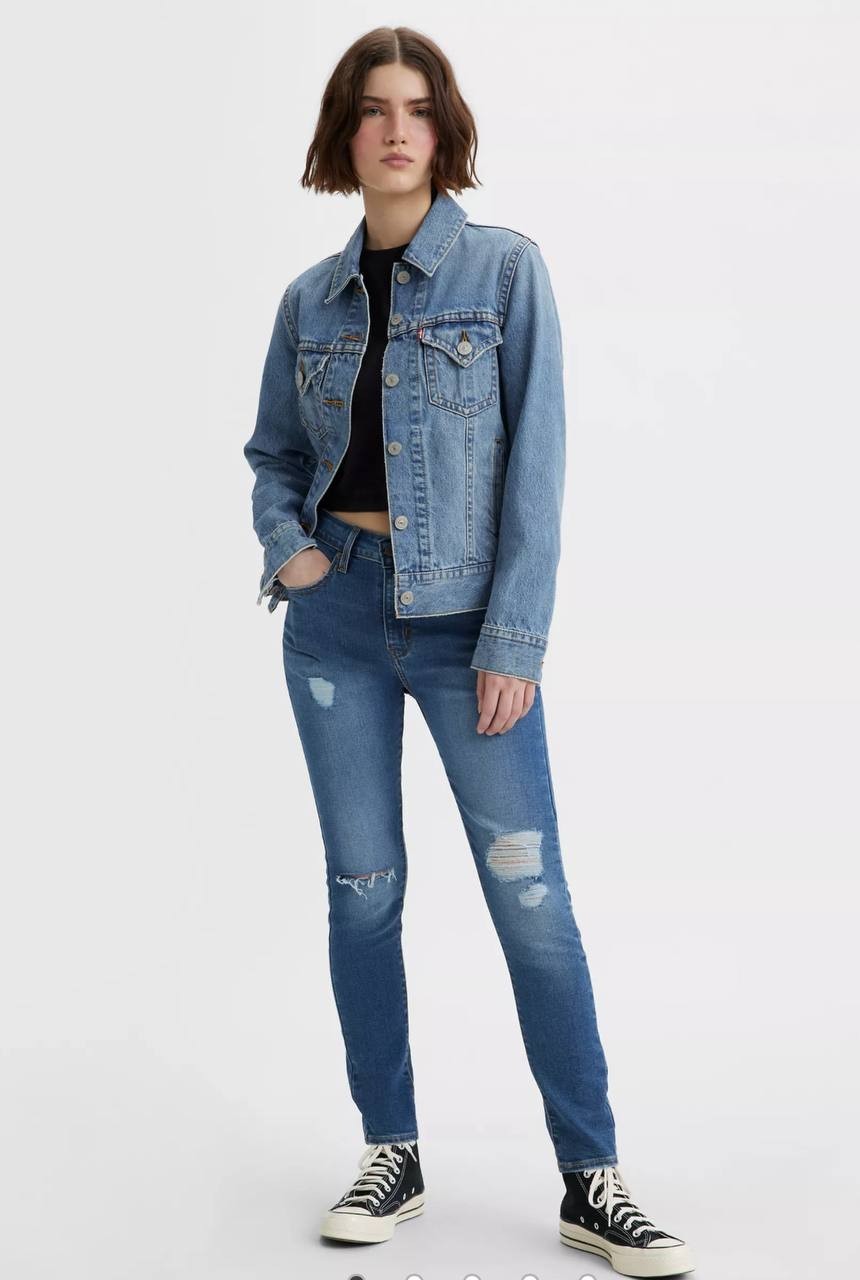 Distressed Blue - Women 24-29, Stretch