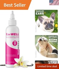 Dog Cat Ear Cleaner Rinse Aloe Vera Sweet Pea Vanilla 8 oz Gentle Deodorizer