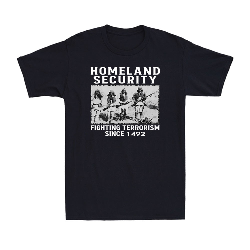 Homeland Security Indian Native American Border Patrol Immigration Men's T-Shirt