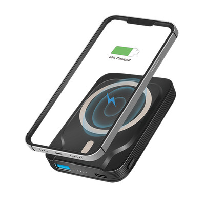 Wireless Power Bank USB-C PD kabellos Qi Laden Schnelllader magnetisch PowerBank
