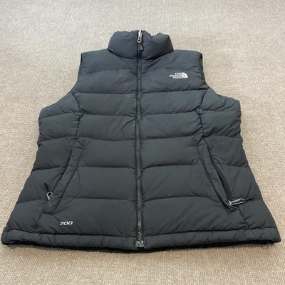 The North Face 700 Down Vest Womens Medium Black Puffer Full Zip Outdoor Winter