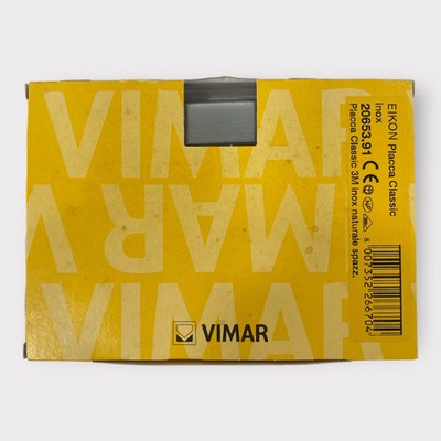 Vimar Eikon 20653.91 Classic Cover Plate 3-Module - Inox Brushed Steel **New**