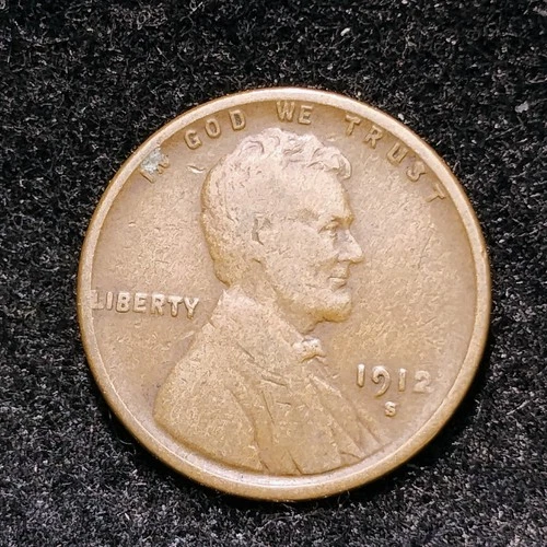 1912 S ~ LINCOLN WHEAT CENT ~ CH VG