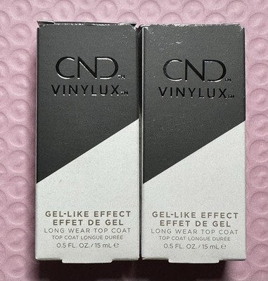 CND Vinylux Gel-Like Effect Long Wear Top Coat 0.5 FL Oz. Set Of 2.