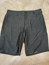 O  Neill Black Casual Beach Shorts Men's Size 34 90 Polyester 10 Spandex