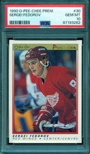1990 OPC O-Pee-Chee SERGEI FEDOROV Rookie #30 Hockey Card PSA 10 GEM MINT