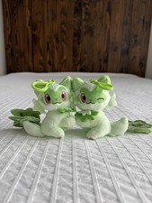 Set Of Two Pokemon Center China Sprigatito Magnetic Plush Mascot Keychains NWT