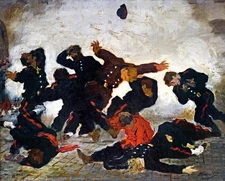 Edouard Manet The Explosion Giclee Print on Canvas 8x10 Wall Art Painting Decor