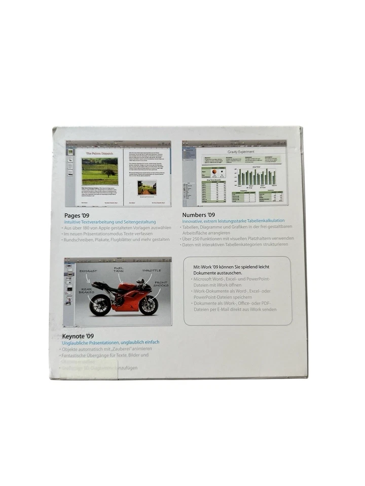 Apple | iWork '09 Vollversion | Pages, Numbers, Keynote | Gebraucht - Bild 2 von 2