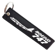 Boeing 747 Jumbo Jet Passenger Model Aircraft Aerospace Aviation Design Key Tag