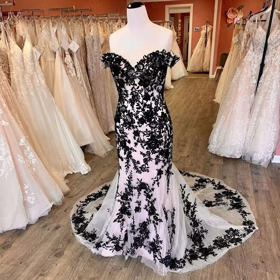 backless mermaid lace wedding dress Ivory Mermaid Lace Backless Off Shoulder Wedding Dresses, Bridal Gown, MW749
