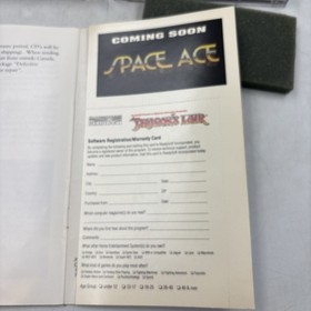 Dragon's Lair (Sega CD, 1993) CIB Complete w/ Manual & Registration Card & Foam