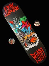 RARE SIGNED Brian Romero Erik Ellington Ratfink Deathwish Skateboard Deck Creeps
