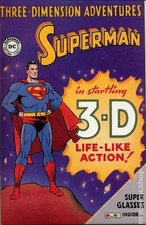 Three Dimension Adventures Superman 3-D Reprint 1WGLASSES FN 1997 Stock Image