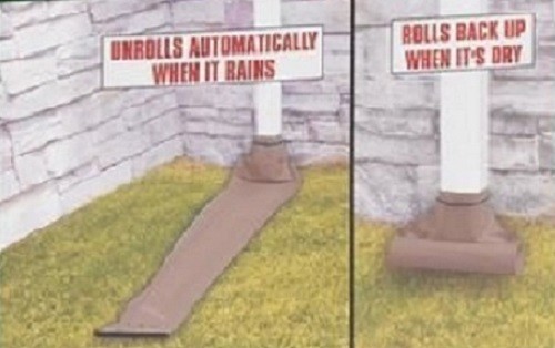 (6) ea Thermwell DE46BR 46" Brown Roll Out Roll Up Automatic Downspout Extenders - Picture 2 of 6