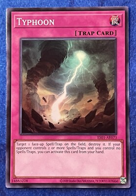 Yugioh Asian English Typhoon ES01-AE073 Super Rare - Near Mint - USA Seller