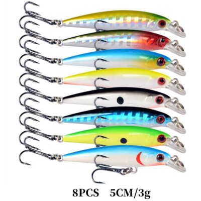 1pc Minnow Fishing Lure 1 1cm 13g Hooks Fish Wobble Produktbild-Vorschau 4