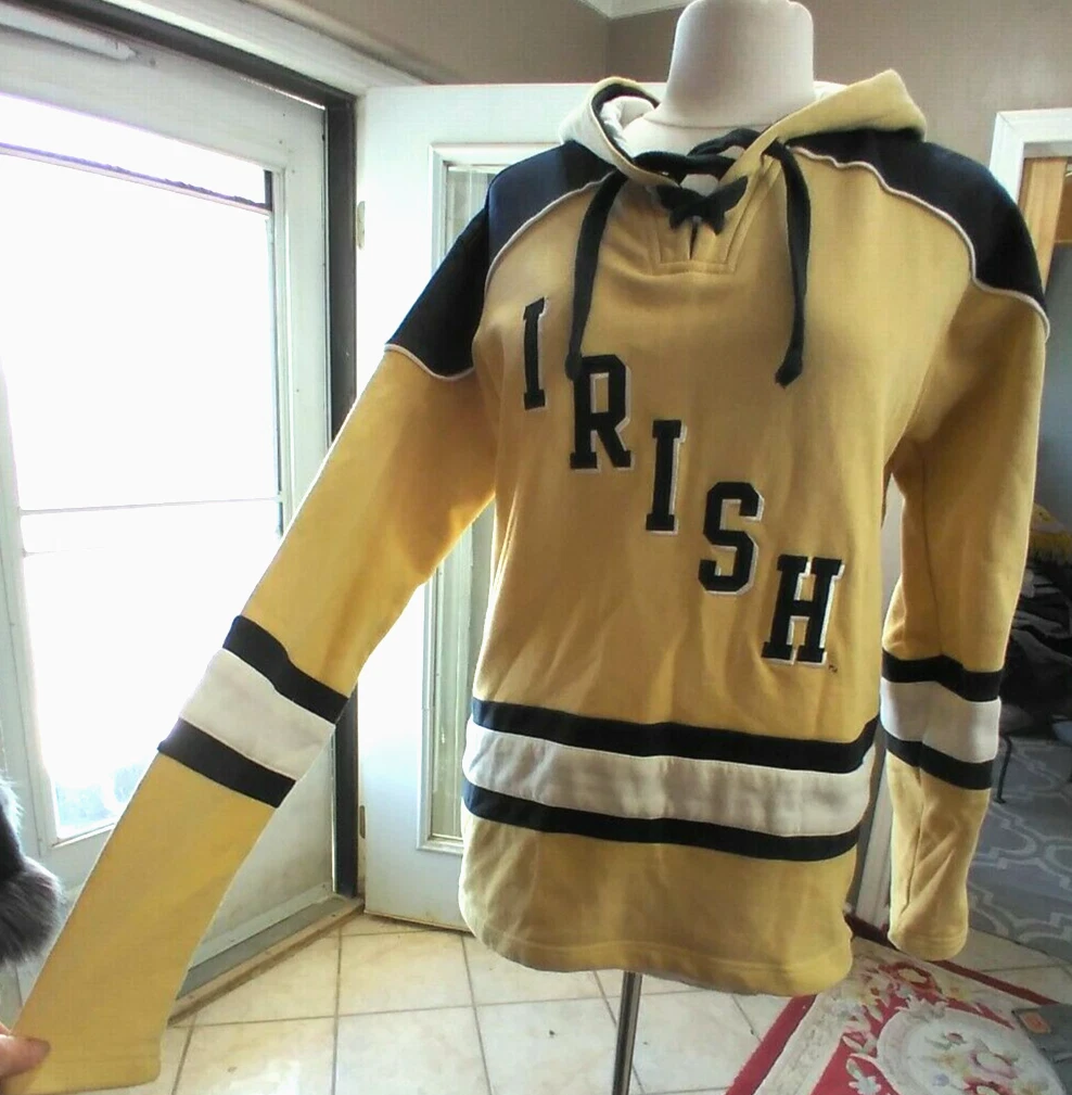 Dame Fighting Irish Hoodie Sweatshirt Ice Hockey Fleece Jersey Womens S eBay