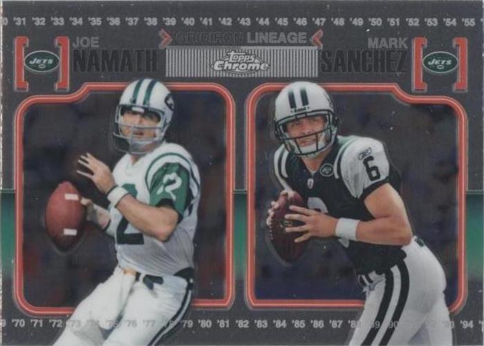2010 Topps Chrome Joe Namath Mark Sanchez #CGL-NS - 1 of 2