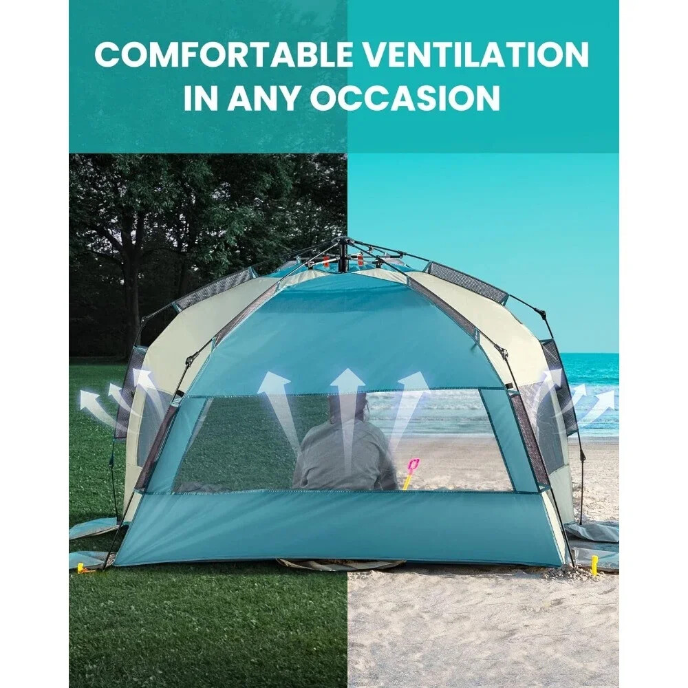 Sun Shelter XXL Beach Cabana Tent 2-3 Person Portable Instant