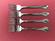 4 Oneida USA TRIBECA Stainless Salad Forks