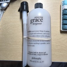 Philosophy AMAZING GRACE BERGAMOT 3in1 Shower Gel Shampoo Bubble Bath PUMP 32oz