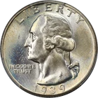 1939-P Washington Quarter PCGS MS67+ Superb Eye Appeal Strong Strike