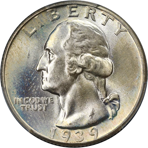 1939-P Washington Quarter PCGS MS67+ Superb Eye Appeal Strong Strike