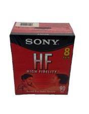 Lot Of 8 Sony HF High Fidelity 90 Audio Cassette Blank Tapes   Factory Sealed