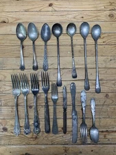 16 Pieces of Misc Vintage Silver Plate Flatware