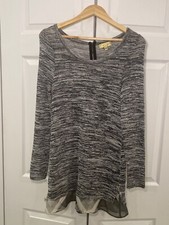 Princess Vera Wang Gray Long Tunic with Zipper - Size Medium