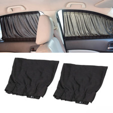 Set of 2 Car Side Window Curtains - Stretchable, Durable, UV Protection