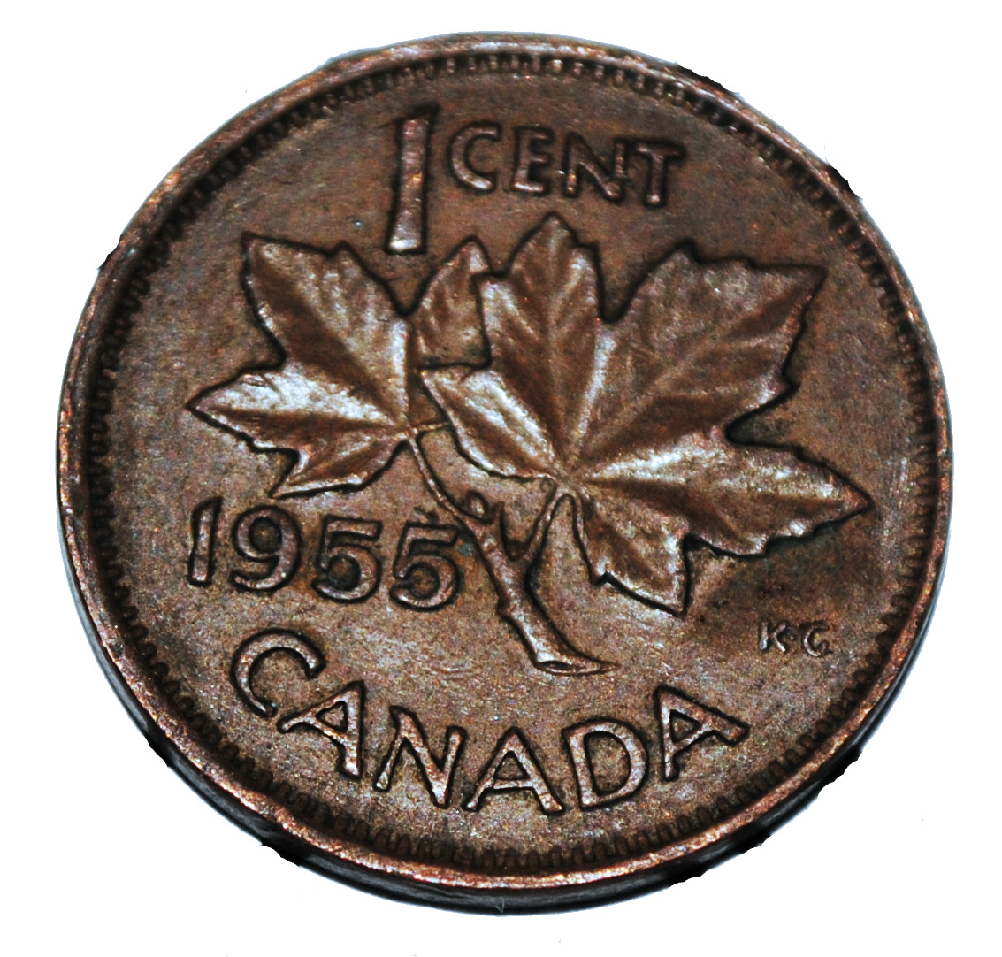 Canada 1955 SF 1 Cent Copper One Canadian Penny Coin | eBay