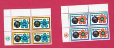 UNITED NATIONS NY   #181 - 182.  INSCRIP  BLKS  , MNH, SECRETARIAT 6¢ 13¢  1968