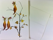 Set of 7 Whimsical Bird Greeting Cards - Blank with Envelopes, Linen Paper