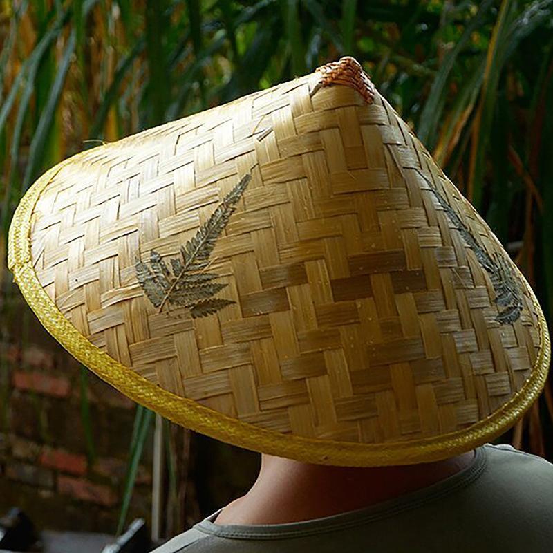 Kung Fu Bamboo Headwear Farmer Hat Ancient Oriental Style Kung Fu