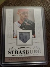 2014 PANINI NATIONAL TREASURES STEPHEN STRASBURG RELIC JERSEY #/25 WASHINGTON 