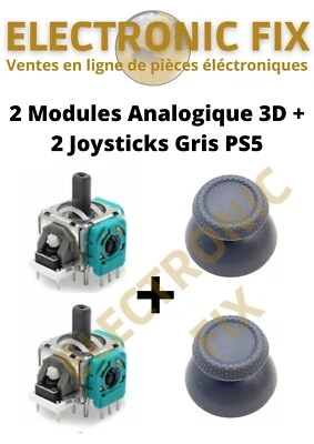 PlayStation 5 – Joystick 3D Gris Stick Module Analogique Manette PS5 Console