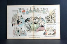 Rules of Behavior When w Foreign Royalty 1893 DICE GAME BOWING DRESS BEARDS Puck