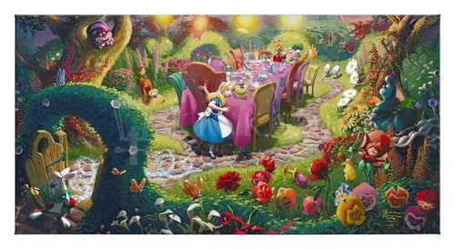 Thomas Kinkade Studios Mad Hatter's tea Party 16 x 31 Canvas Wrap - Picture 2 of 3