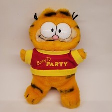 Vintage Dakin Garfield 1981 Plush Stuffed Animal  Born to Party  