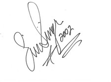 Eric Singer "Kiss" autograph signed 10x15 cm paper