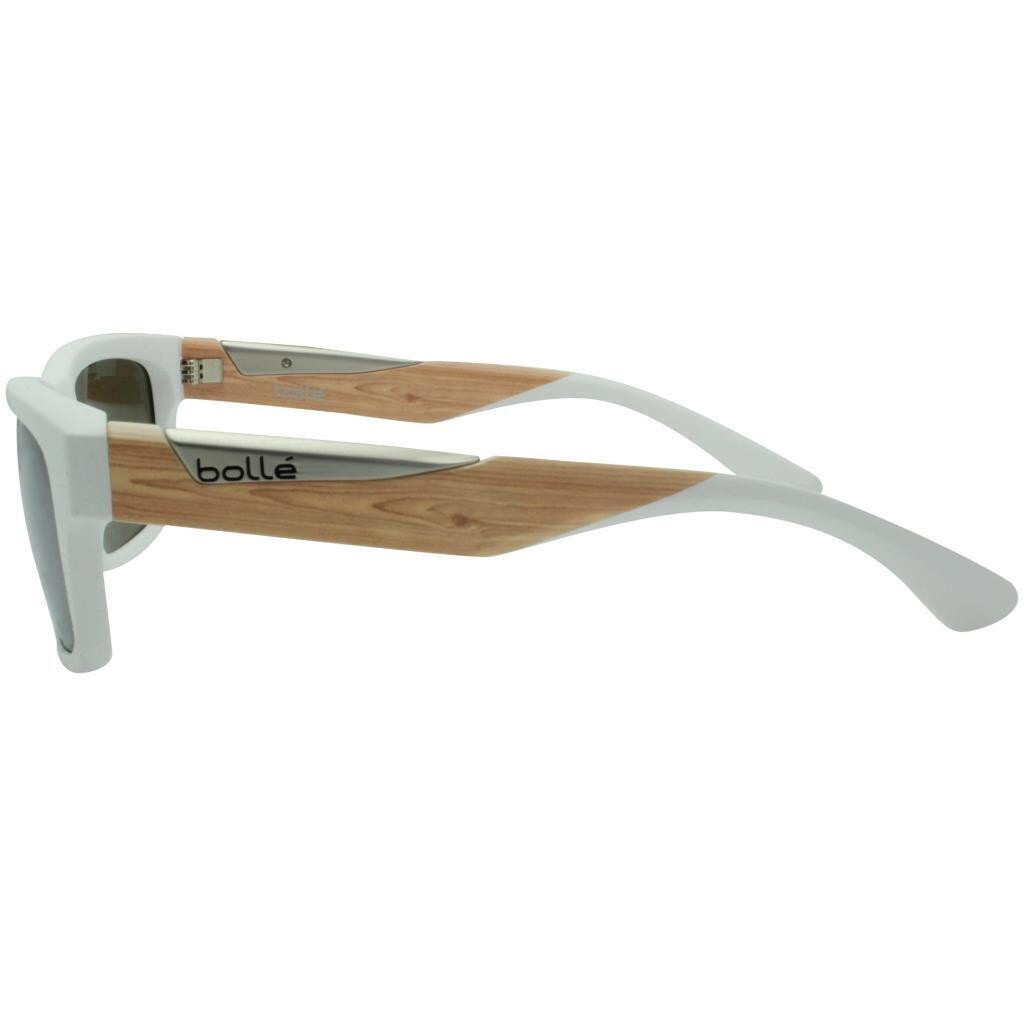 Bolle Jude Sunglasses Matte White Wood TNS Gun Silver Mirror Sunnies NIB Bolle Sunglasses Matte White Wood TNS Gun Silver Mirror  main image 3