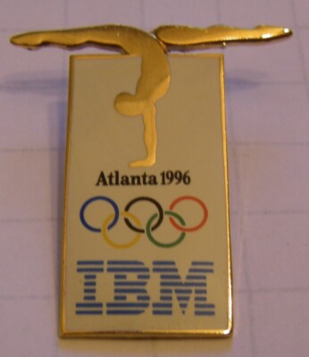 Anstecknadeln IBM ATLANTA 1996 OLYMPICS GYMNASTICS Vintage COMPUTER IT