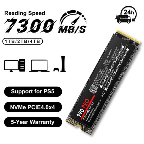 SSD interne haute vitesse de transfert universel 990 PRO PCIe 4.0 NVMe M.2 1/2/4 To - Photo 2/21