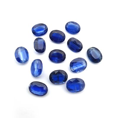 Natural Kyanite Oval Cut Loose Gemstone Lot Blue Kyanite 5 Pcs 7*9 MM 11 CT