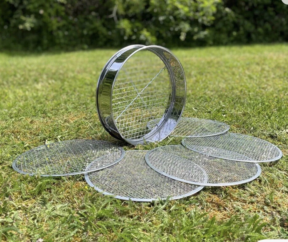 Stainless Steel Garden Potting Bonsai Compost Soil Sieve with 5 Filters