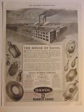 1918 DAVOL RUBBER GOODS  vintage print ad