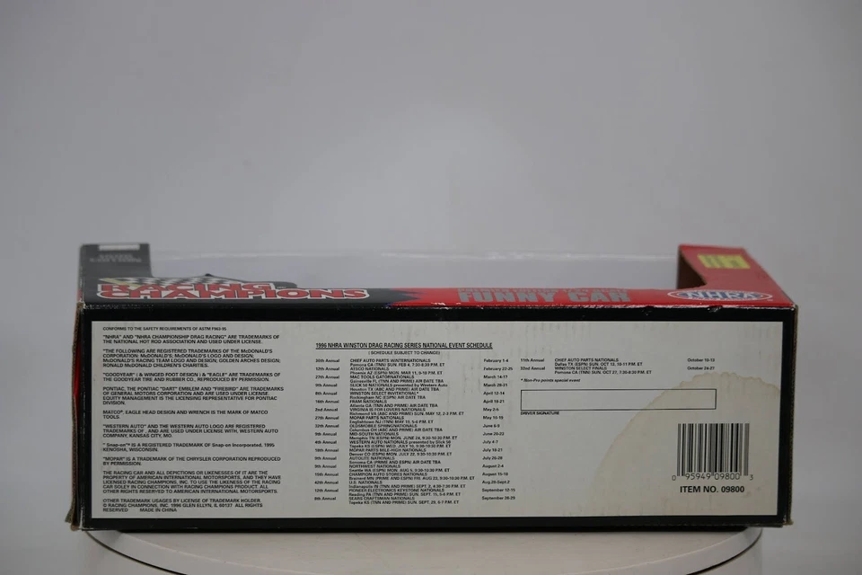 NHRA Racing Champions 1996 Al Hofmann Western Auto 1:24 coche divertido nuevo en caja Foto 4 de 4
