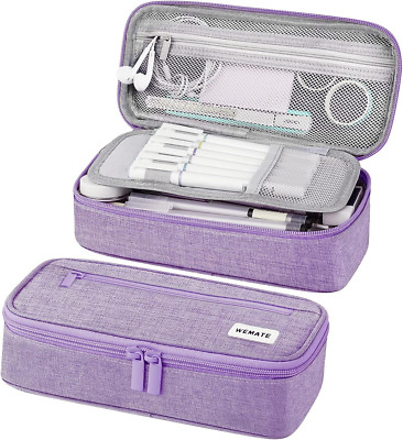 WEMATE Federmäppchen Federtaschen Mäppchen Etui Stifte 5 Fach, Große Kapazität P